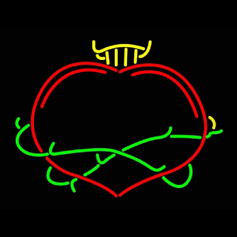 Custom Heart Flaming Neon Sign USA