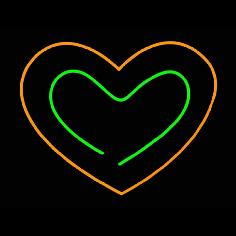 Custom Heart Logo Neon Sign USA