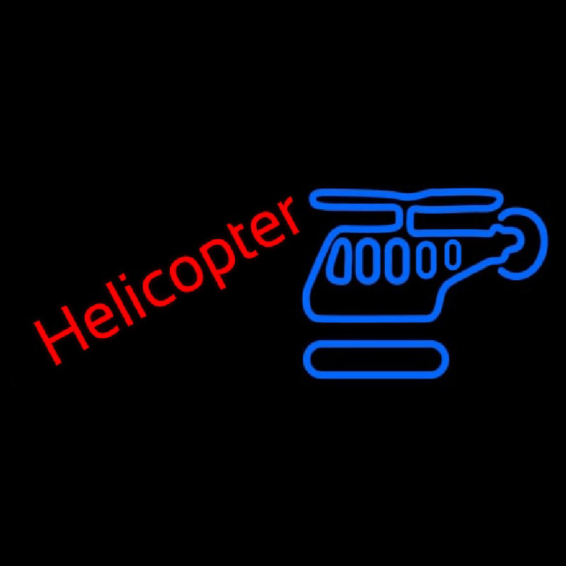Custom Helicopter Logo Neon Sign USA