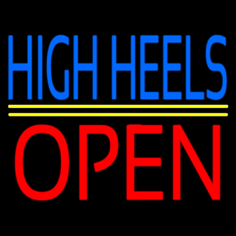 Custom High Heels Open With Line Neon Sign USA