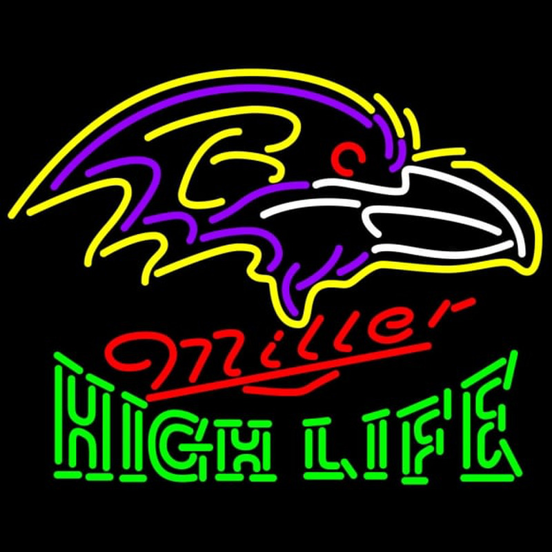 Custom High Life Baltimore Ravens NFL Neon Sign Neon Sign USA