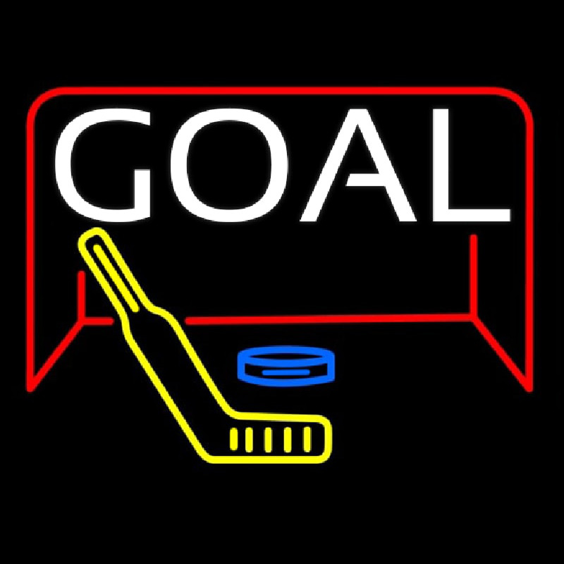 Custom Hockey Goal Neon Sign USA