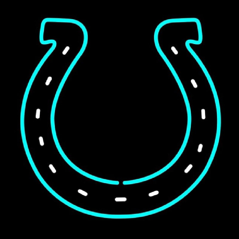 Custom Horseshoe Logo Neon Sign USA