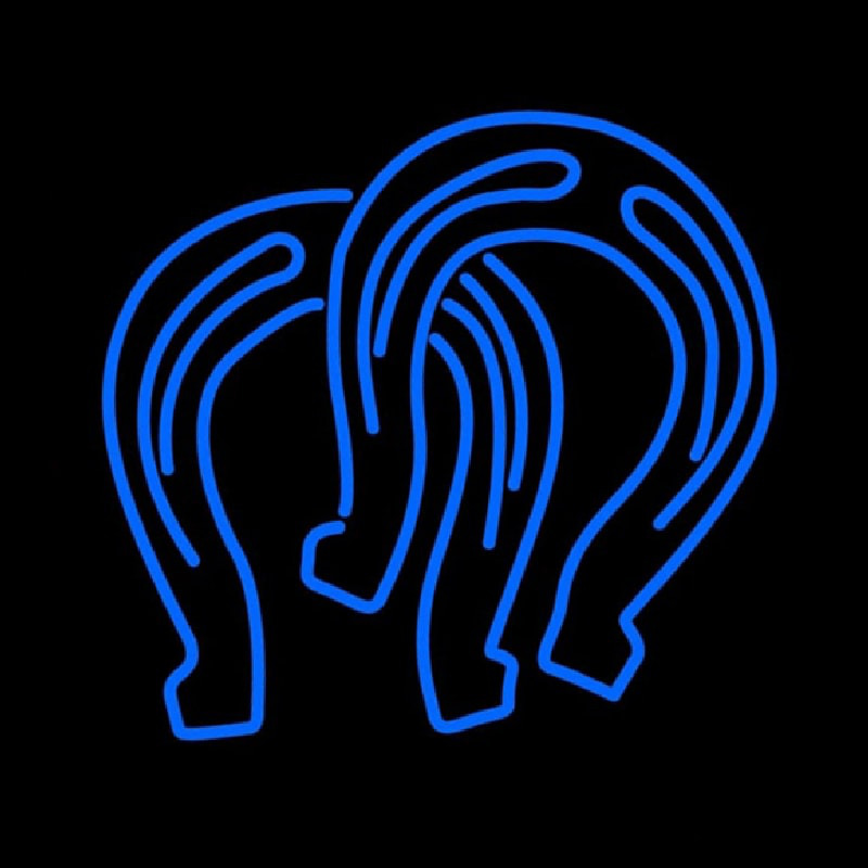 Custom Horseshoe Logo Neon Sign USA