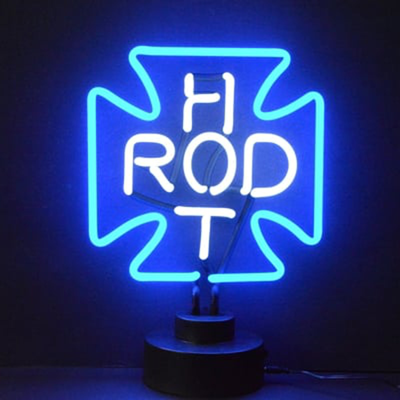Custom Hot Rod Cross Desktop Neon Sign