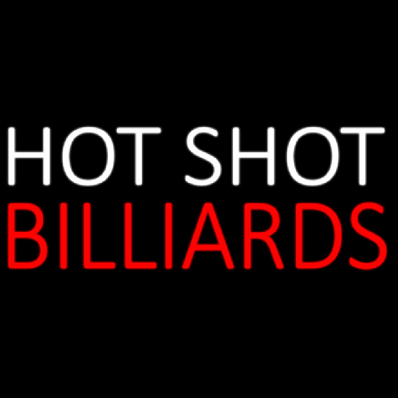 Custom Hot Shot Billiards 2 Neon Sign USA
