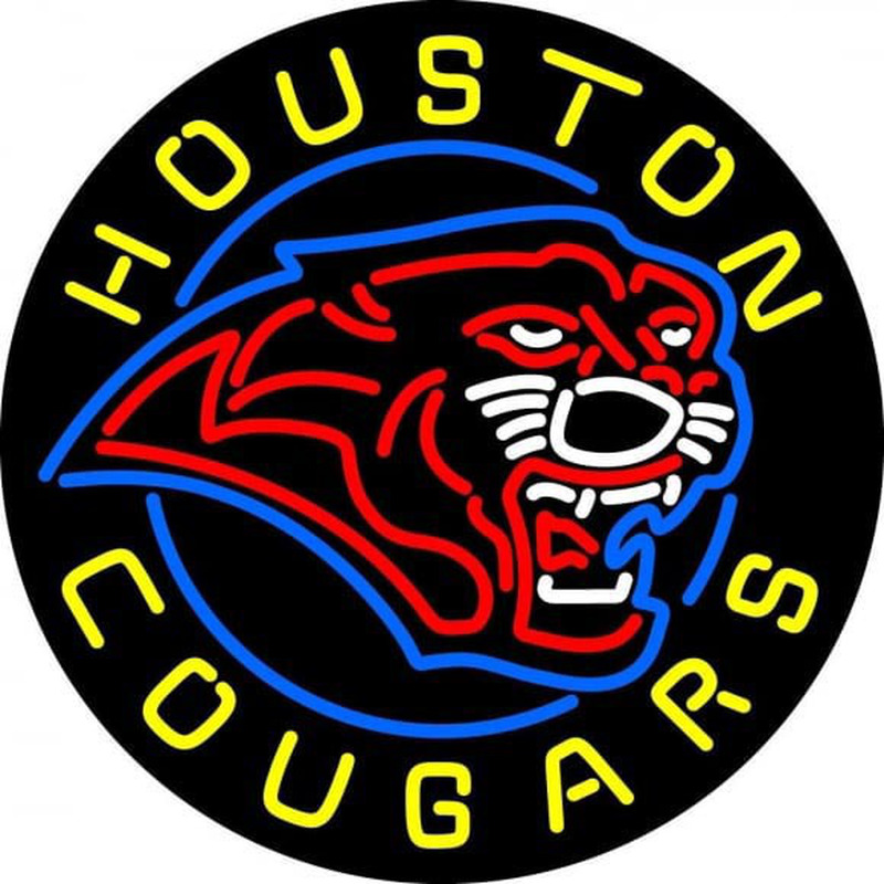 Custom Houston Cougars Alternate 2003 2011 Logo NCAA Neon Sign Neon Sign USA