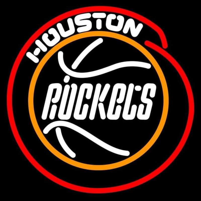 Custom Houston Rockets Primary 1972 73 1994 95 Logo NBA Neon Sign Neon Sign USA