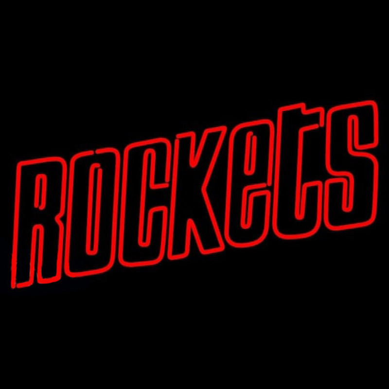Custom Houston Rockets Wordmark 1972 73 1994 95 Logo NBA Neon Sign Neon Sign USA
