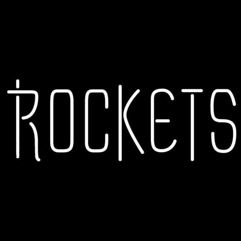 Custom Houston Rockets Wordmark 2003 04 Pres Logo NBA Neon Sign Neon Sign USA