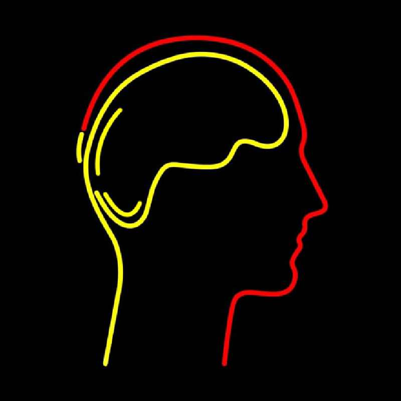 Custom Human Head Neon Sign USA