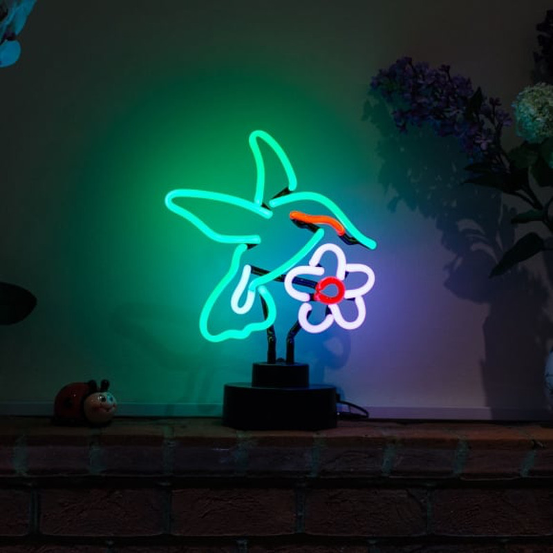 Custom Hummingbird Desktop Neon Sign