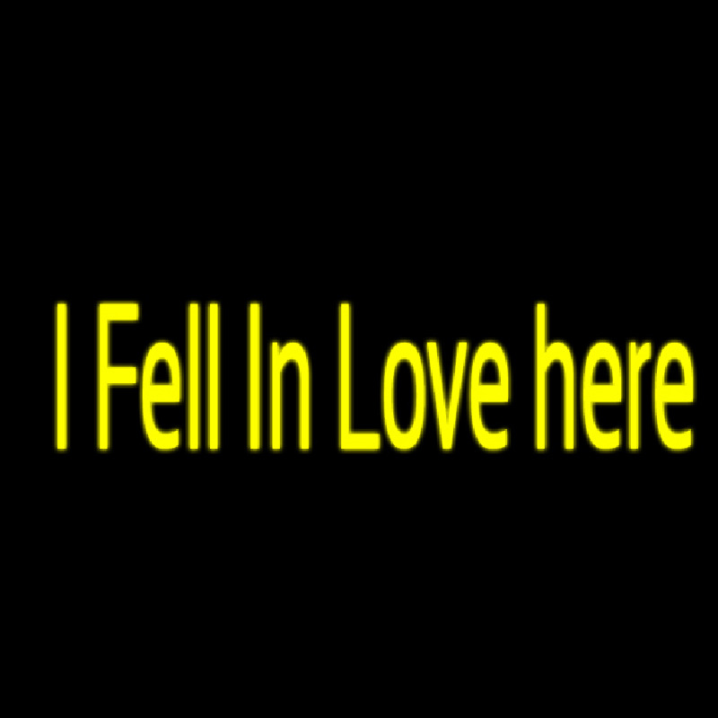Custom I Fell In Love Here Neon Sign USA
