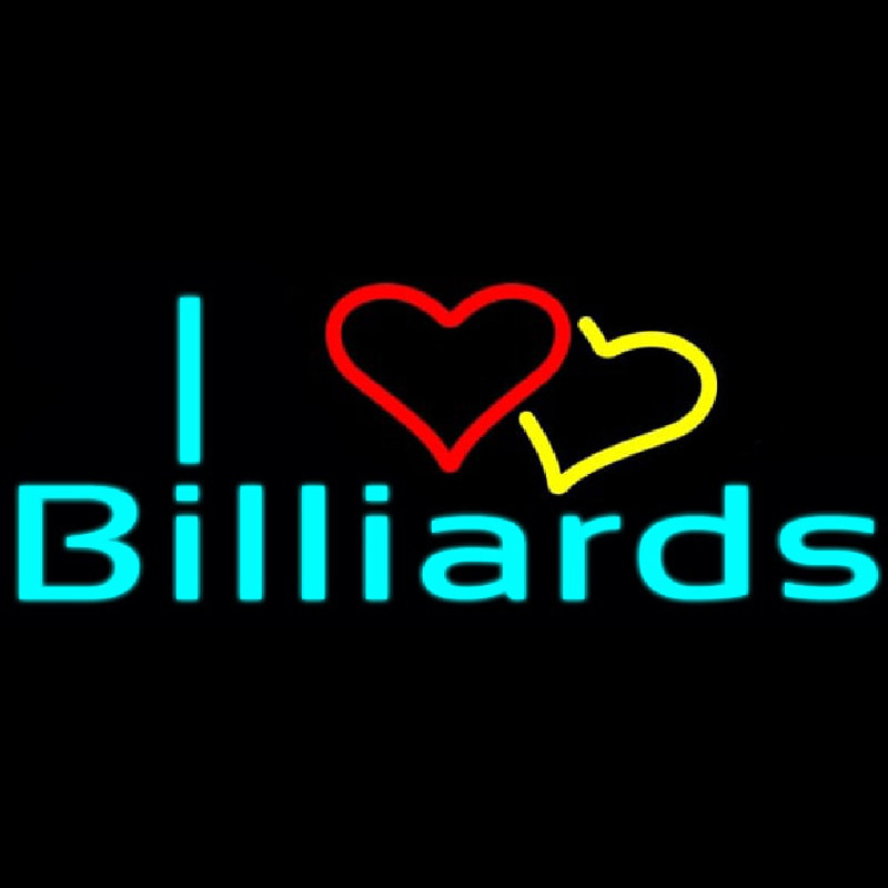 Custom I Love Billiards 2 Neon Sign USA