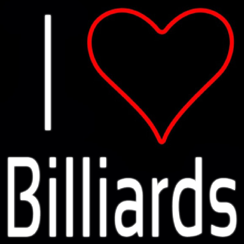 Custom I Love Billiards Neon Sign USA