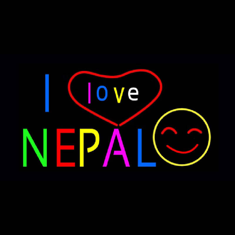 Custom I Love Nepal Neon Sign USA
