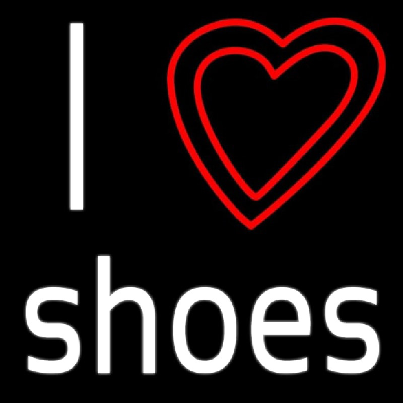 Custom I Love Shoes Neon Sign USA