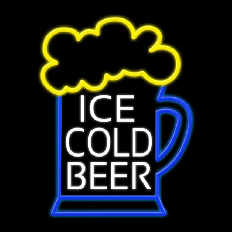 Custom Ice Cold Beer Neon Sign USA