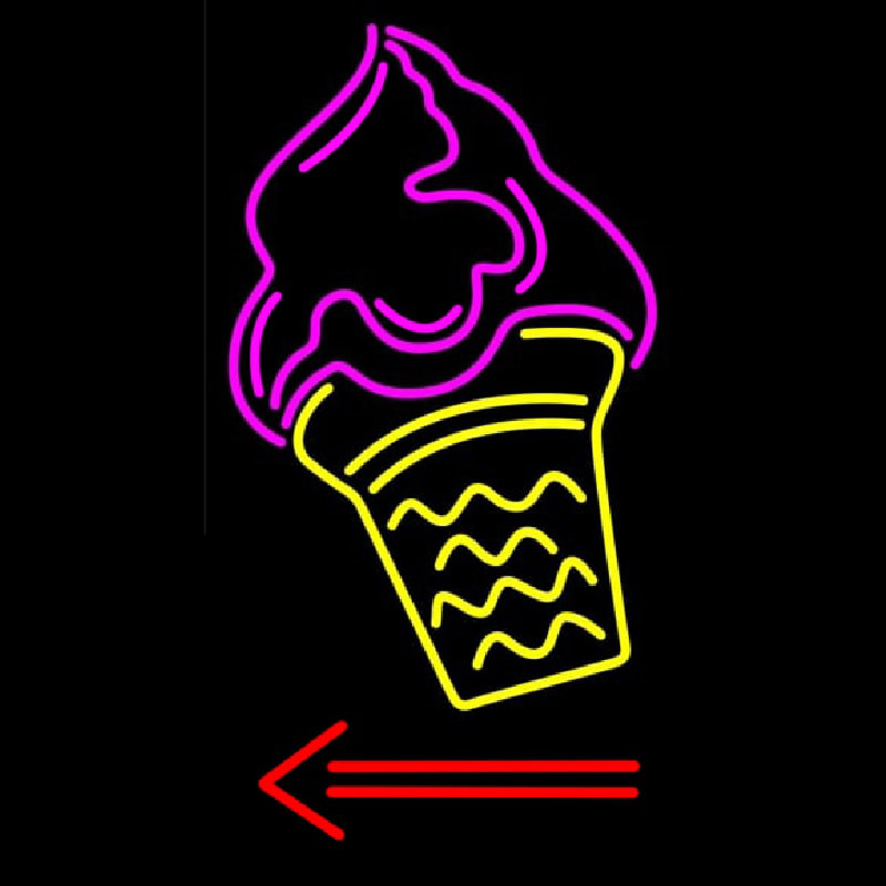 Custom Ice Cream Cone Neon Sign USA