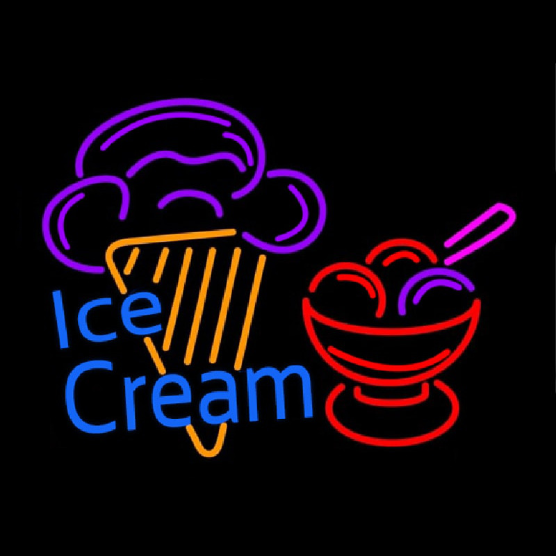 Custom Ice Cream Logo Neon Sign USA