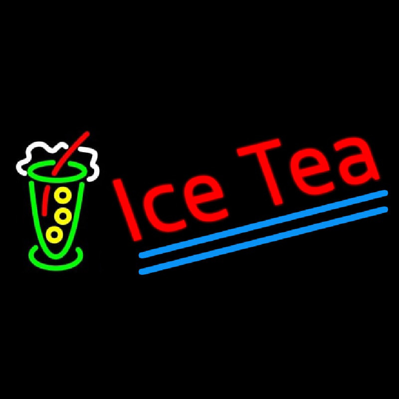 Custom Ice Tea Logo Neon Sign USA