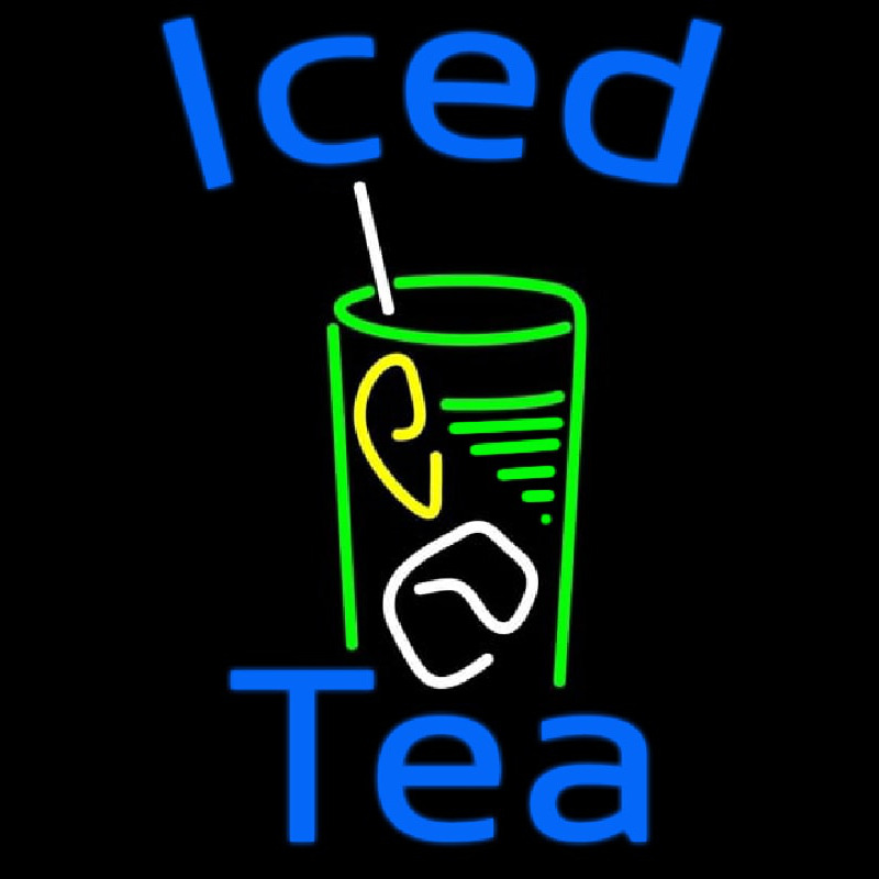 Custom Iced Tea With Neon Sign USA