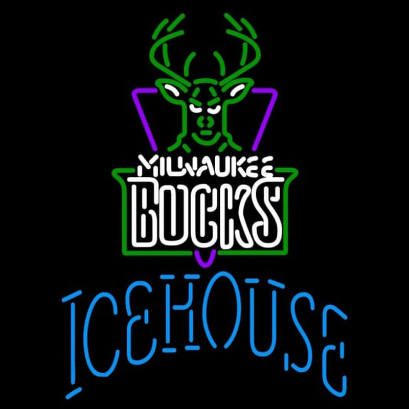 Custom Icehouse Milwaukee Bucks NBA Beer Sign Neon Sign USA