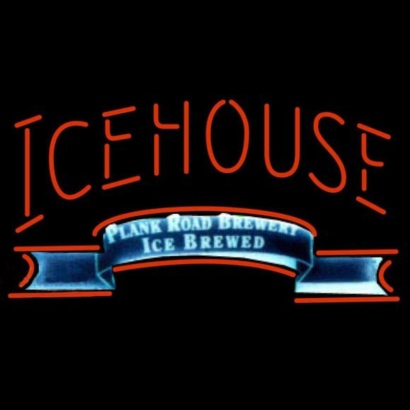 Custom Icehouse Plank Road Brewery Red Beer Sign Neon Sign USA