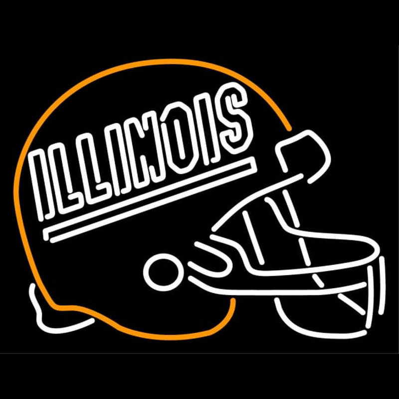 Custom Illinois Fighting Illini Helmet Logo NCAA Neon Sign Neon Sign USA