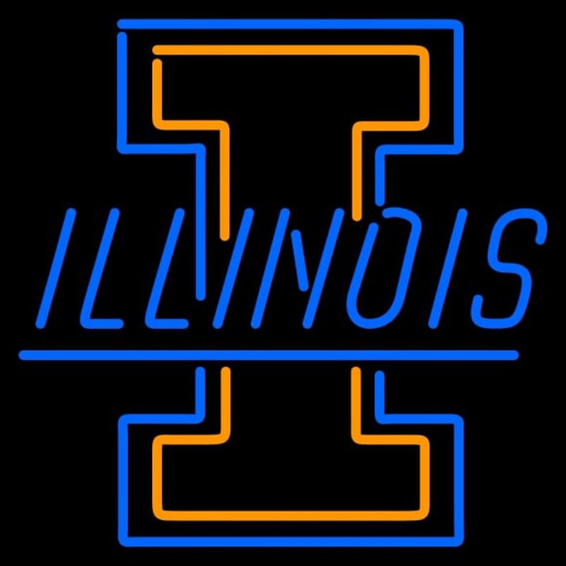 Custom Illinois Fighting Illini x Neon Sign USA