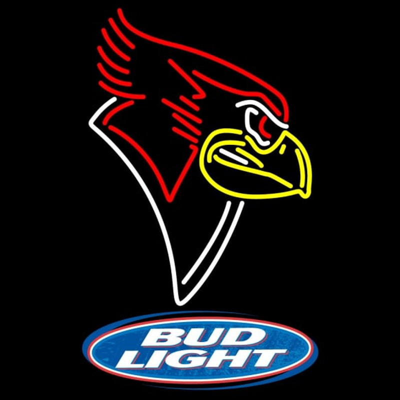 Custom Illinois State Redbirds With Budlight Neon Logo Sign Neon Sign USA