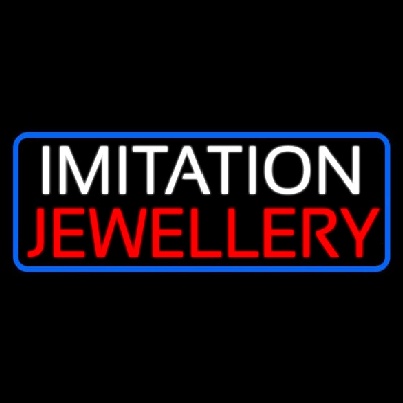 Custom Imitation Jewelry Blue Border Neon Sign USA