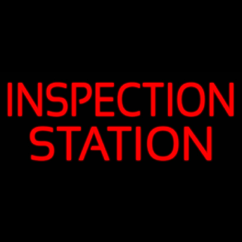 Custom Inspectin Station Neon Sign USA