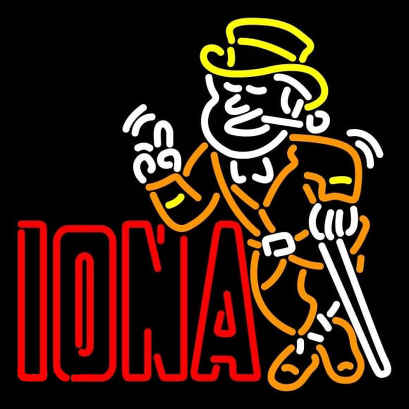 Custom Iona Gaels Primary 1982 2002 Logo NCAA Neon Sign Neon Sign USA