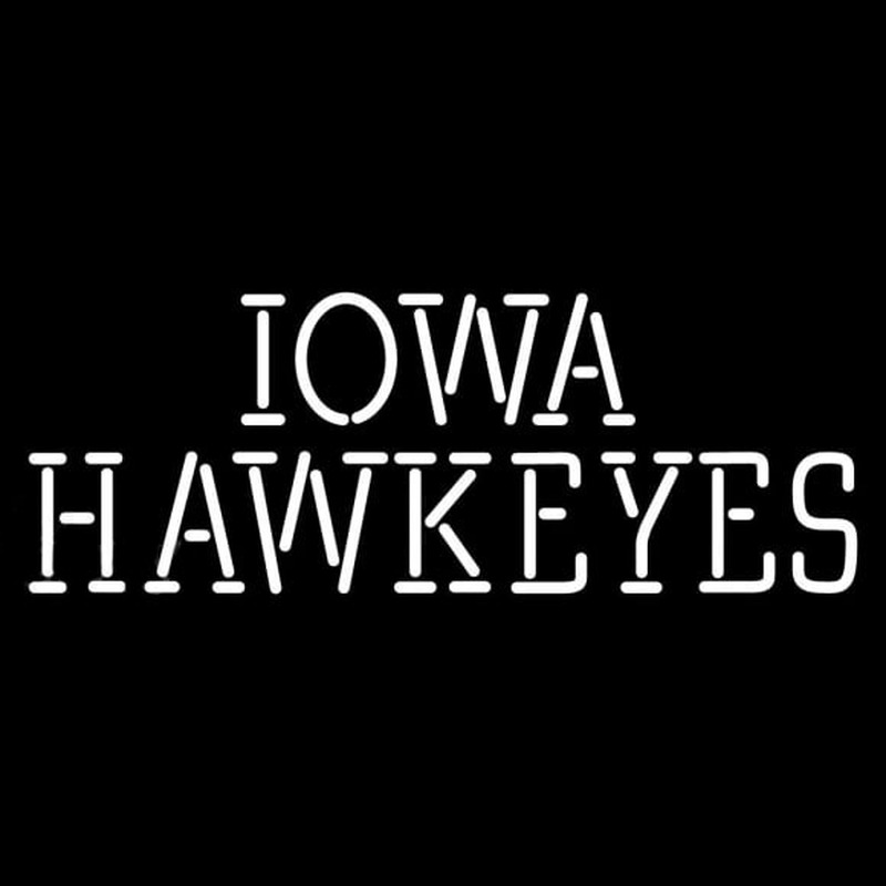Custom Iowa Hawkeyes Wordmark 0 Pres Logo NCAA Neon Sign Neon Sign USA