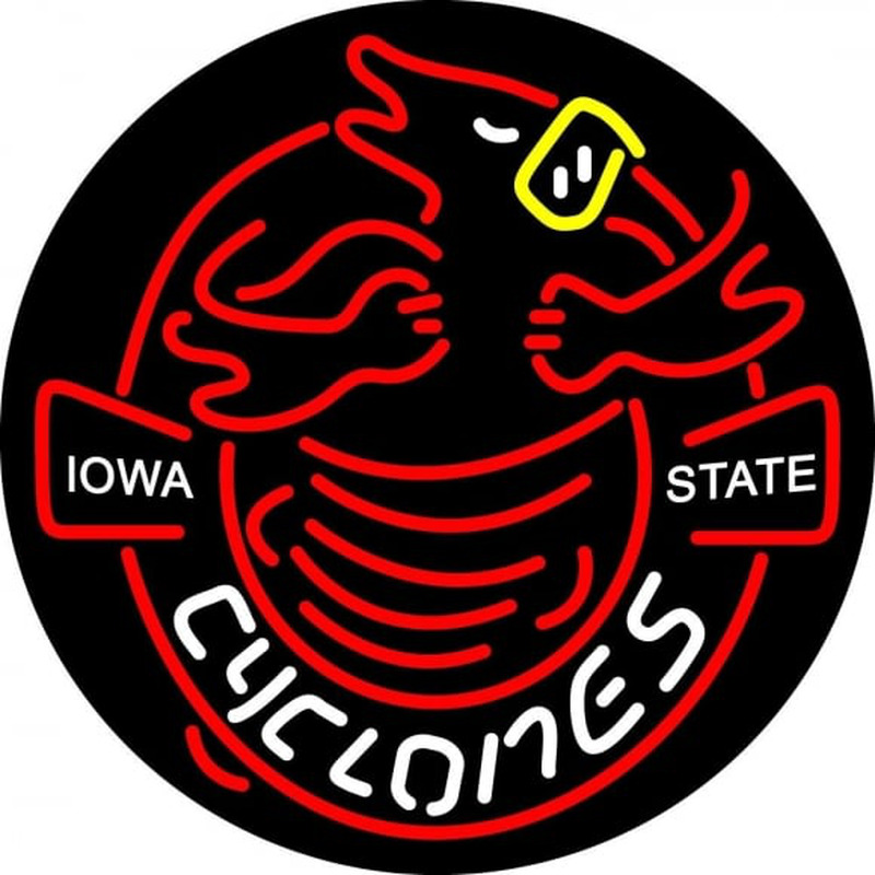 Custom Iowa State Cyclones Alternate 1995 2007 Logo NCAA Neon Sign Neon Sign USA
