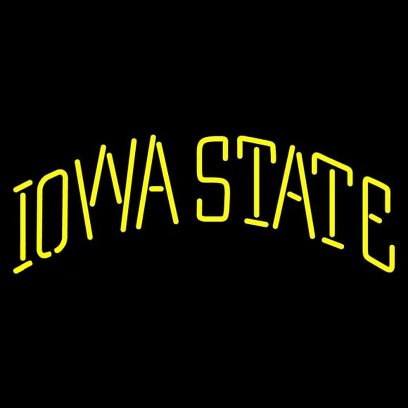 Custom Iowa State Cyclones Wordmark 2008 Pres Logo NCAA Neon Sign Neon Sign USA