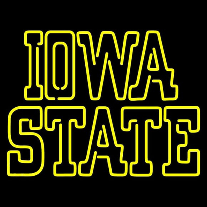 Custom Iowa State Cyclones Wordmark 2008 Pres Logo NCAA Neon Sign Neon Sign USA