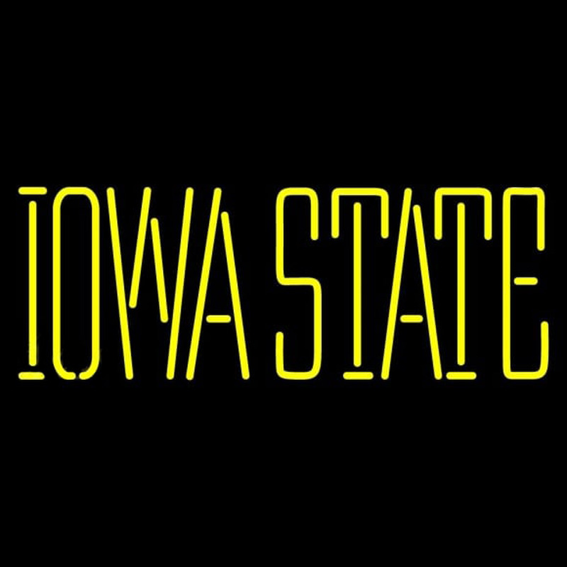 Custom Iowa State Cyclones Wordmark 2008 Pres Logo NCAA Neon Sign Neon Sign USA