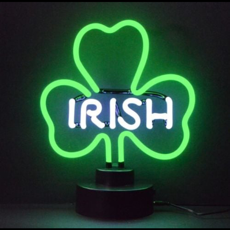 Custom Irish Shamrock Desktop Neon Sign