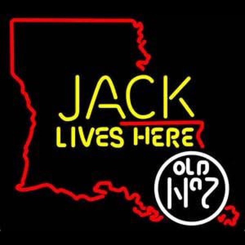 Custom Jack Daniels Jack Lives Here Louisiana Whiskey Neon Sign USA