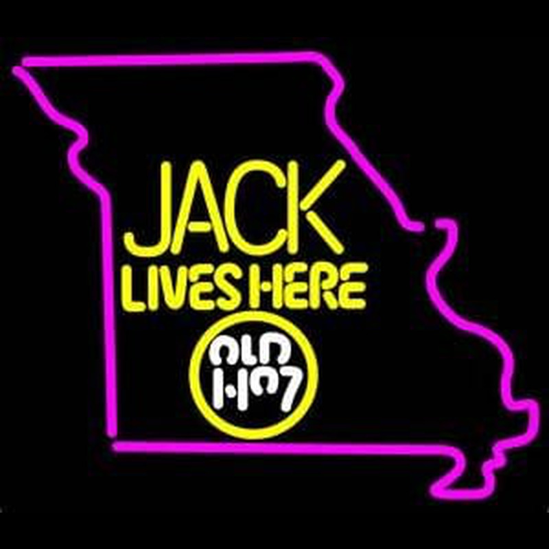 Custom Jack Daniels Jack Lives Here Missouri Whiskey Neon Sign USA