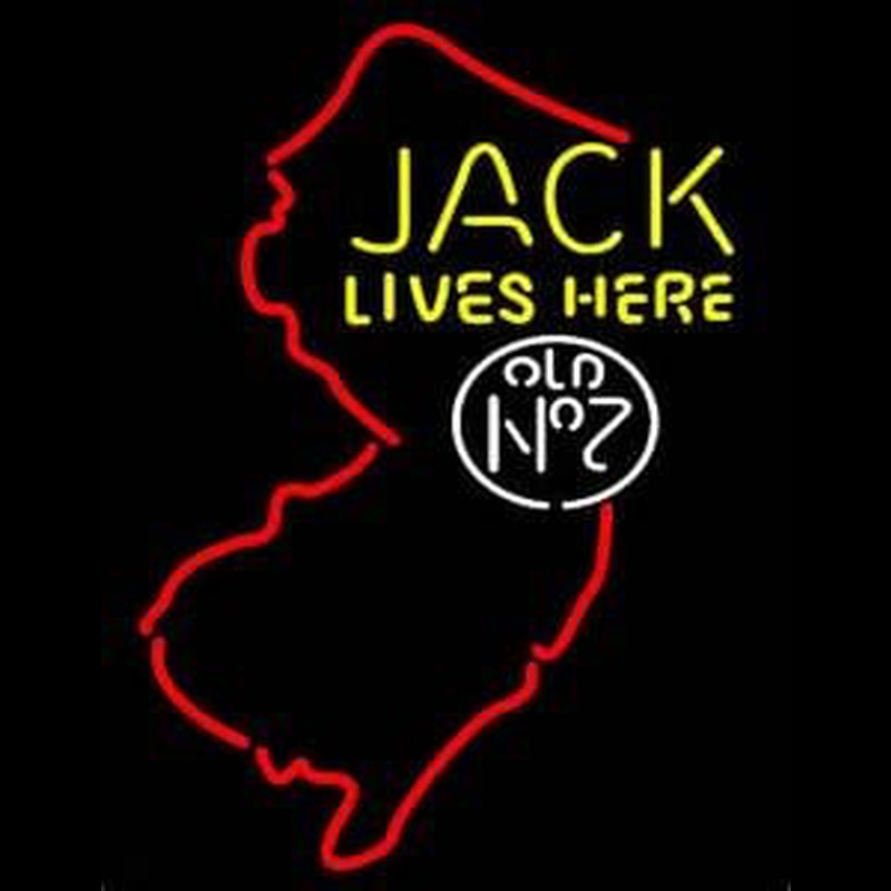 Custom Jack Daniels Jack Lives Here New Jersey Whiskey Neon Sign USA