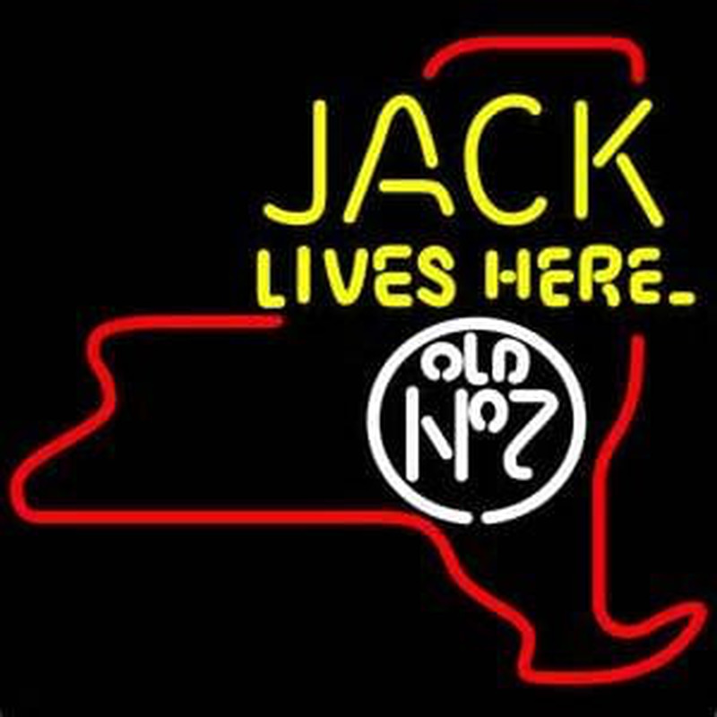 Custom Jack Daniels Jack Lives Here New York Whiskey Neon Sign USA