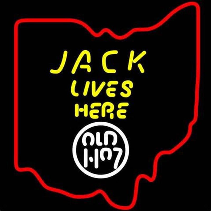 Custom Jack Daniels Jack Lives Here Ohio Whiskey Neon Sign USA