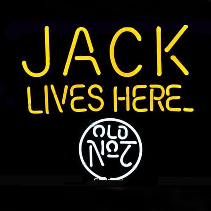 Custom Jack Lives Here No.7 Logo Pub Neon Sign USA