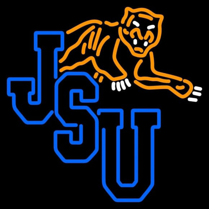 Custom Jackson State Tigers Alternate 2007 Pres Logo NCAA Neon Sign