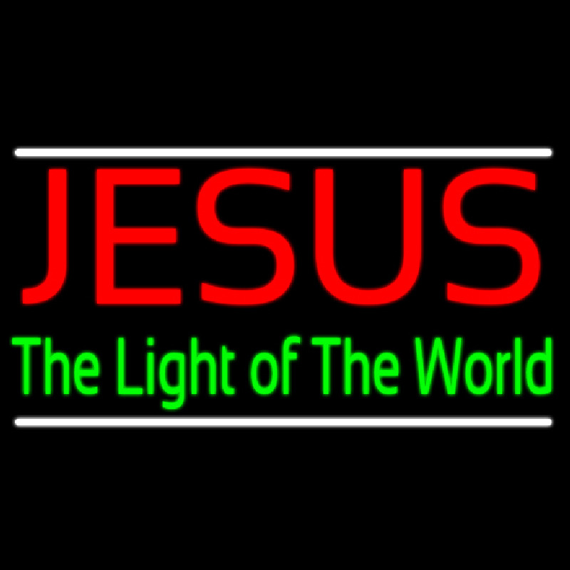 Custom Jesus The Light Of World With Line Neon Sign USA