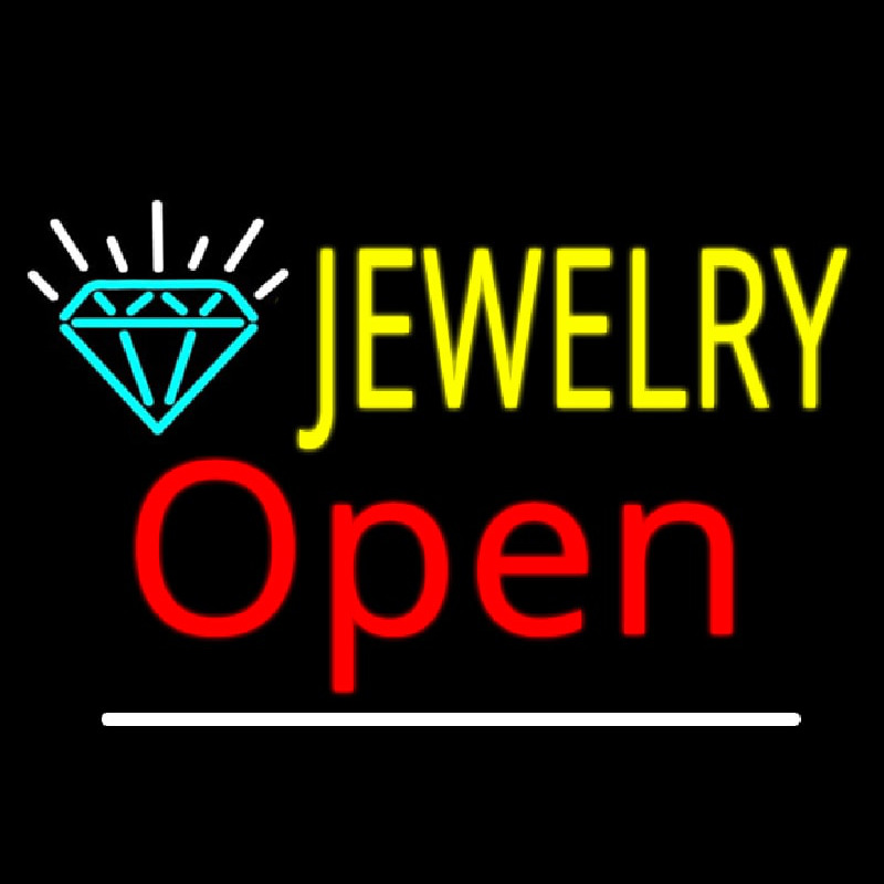 Custom Jewelry Open Logo Neon Sign USA