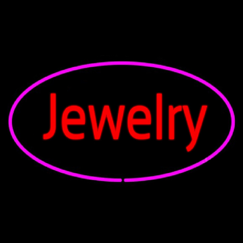 Custom Jewelry Purple Oval Neon Sign USA